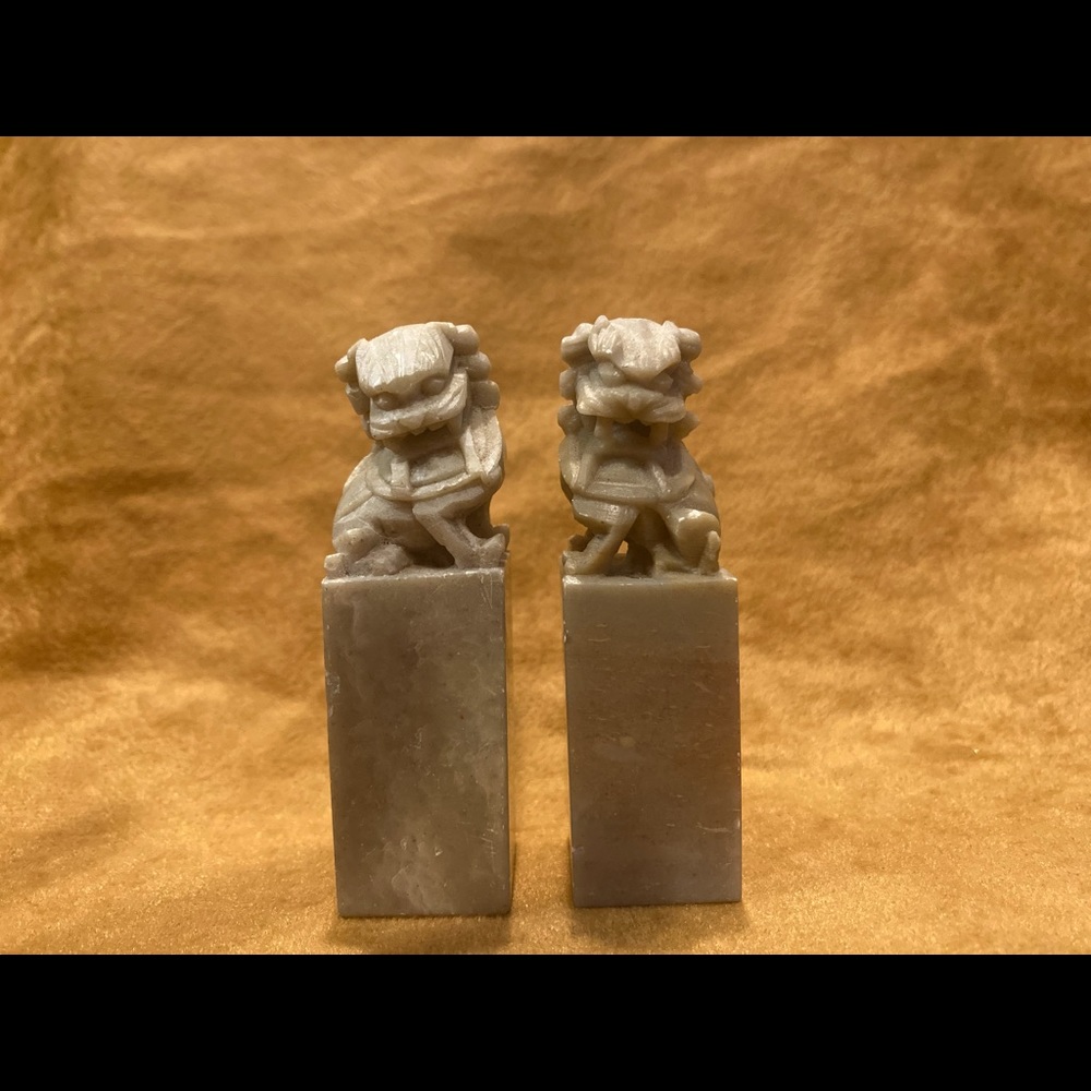 Temple Dogs Stone Stamp Seal